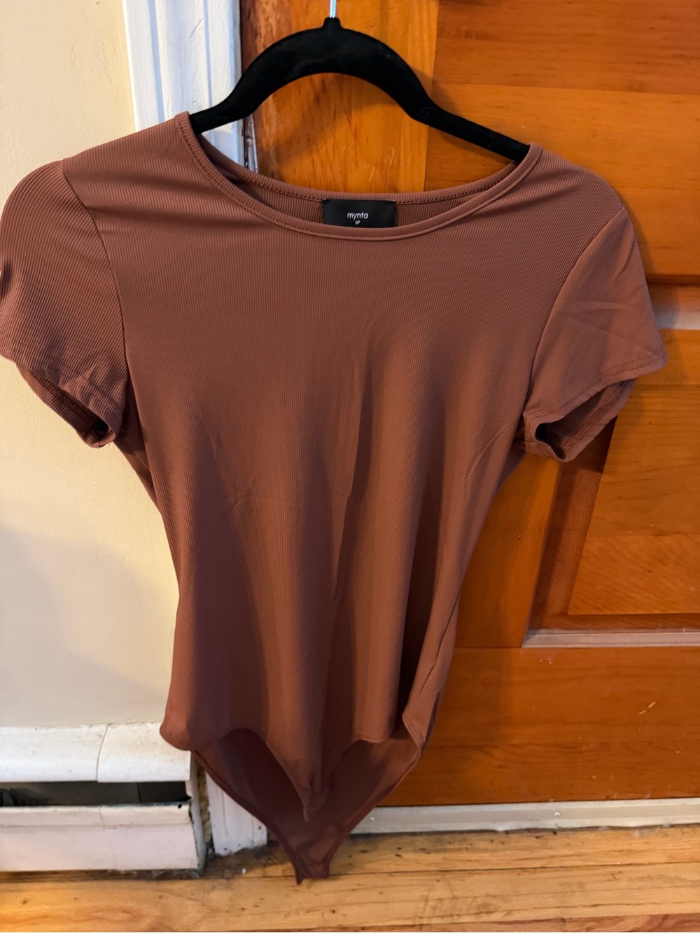 Mynrd Cocoa Short Sleeve Bodysuit